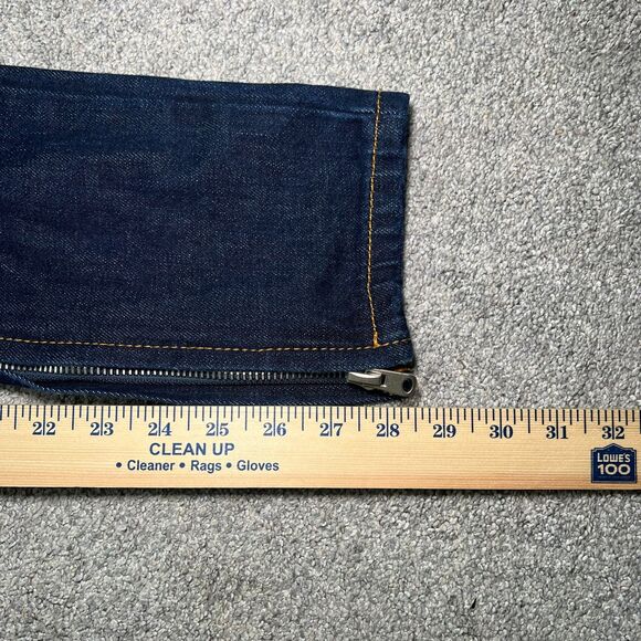 MNML Men's 28 Denim Blue Dark Wash Ankle Zip Slim Denim - Picture 6 of 7